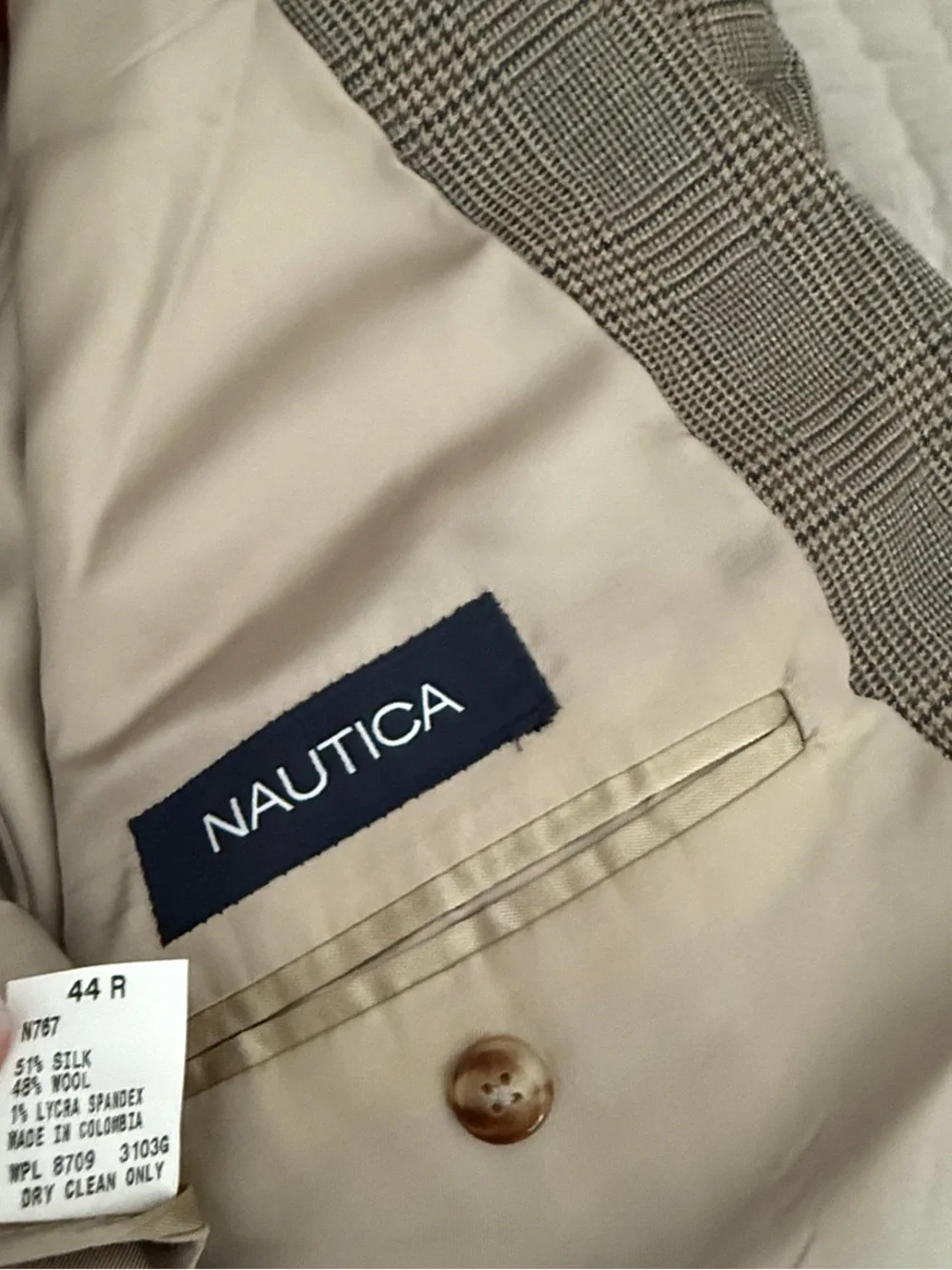 Men's Nautica Glen Plaid Brown Blazer